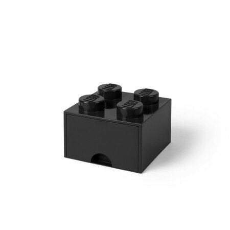 LEGO® Aufbewahrungsstein mit 4 Noppen und Schubfach in Schwarz (5005711)