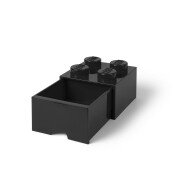 LEGO® Aufbewahrungsstein mit 4 Noppen und Schubfach in Schwarz (5005711)