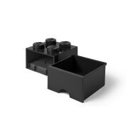 LEGO® Aufbewahrungsstein mit 4 Noppen und Schubfach in Schwarz (5005711)