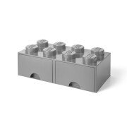 LEGO® Aufbewahrungsstein mit 8 Noppen und Schubfächern in Steingrau (5005720)