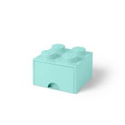 LEGO® Aufbewahrungsstein mit 4 Noppen und Schubfach in Wasserblau (5005714)