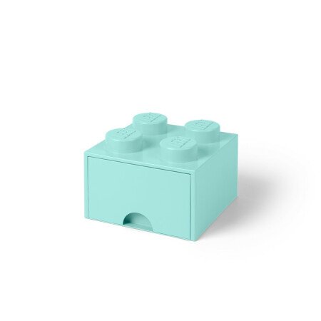 LEGO® Aufbewahrungsstein mit 4 Noppen und Schubfach in Wasserblau (5005714)