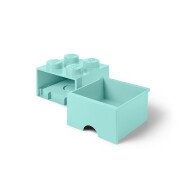 LEGO® Aufbewahrungsstein mit 4 Noppen und Schubfach in Wasserblau (5005714)