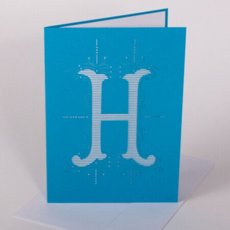 Grußkarte ABC "H"