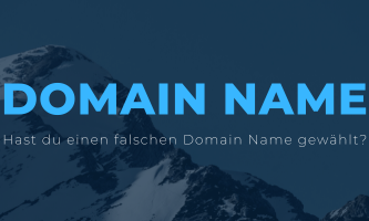 Hast du einen falschen Domain Name gewählt?