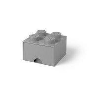 LEGO® mittelgroßer Aufbewahrungsstein mit 4 Noppen und Schubfach in Steingrau (5005713)