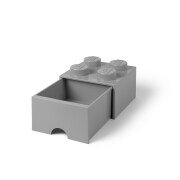 LEGO® mittelgroßer Aufbewahrungsstein mit 4 Noppen und Schubfach in Steingrau (5005713)