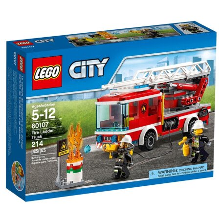 LEGO® Feuerwehrfahrzeug mit fahrbarer Leiter (60107)