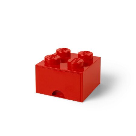 LEGO® AUFBEWAHRUNGSSTEIN MIT SCHUBFACH UND 4 NOPPEN IN ROT (5006129)